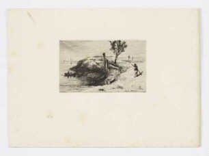 Mann mit Boot am Ufer, aus: "Croquis noirs"
