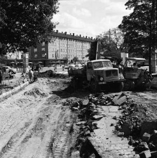 Umbau des neuralgischen Verkehrspunktes Ecke Albtal- und Ebertstraße.