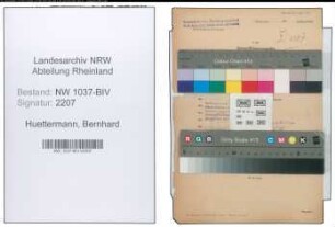 Entnazifizierung Bernhard Huettermann , geb. 15.02.1897 (Unternehmer)