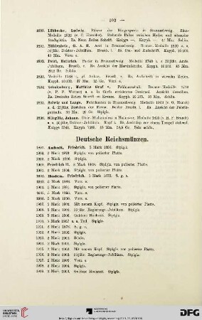 Deutsche Reichsmünzen (Nr. 1897-2089)