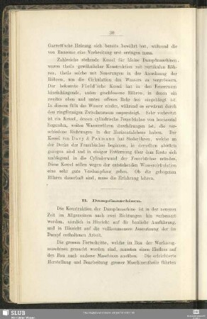 B. Dampfmaschinen