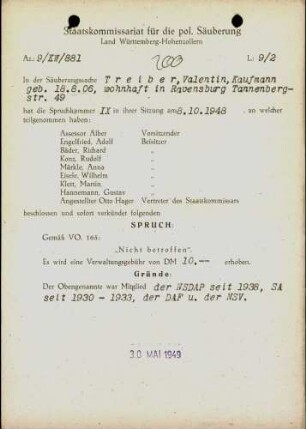 Treiber, Valentin