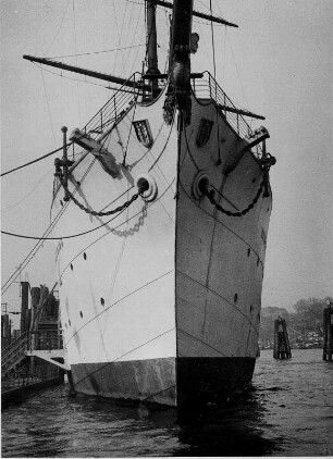 Freie und Hansestadt Hamburg. Hafen. Der, 1934 als schwimmende Jugendherberge in Dienst gestellte, Frachtsegler "Hein Godewind"