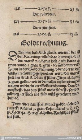 Goldt rechnung.