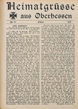 10.1916: Heimatgrüße aus Oberhessen