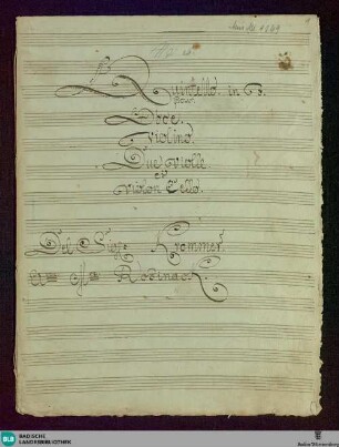 Quintets. Arr - Don Mus.Ms. 1169 : ob, vl, vla (2), vlc; G; PadK 6.34 PadK 4.16
