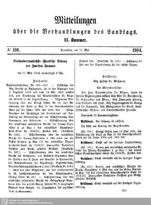 106. Sitzung
