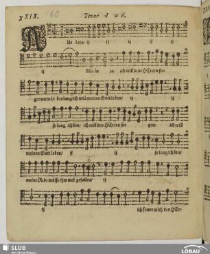 XXIX. Alleluja Ich will dem Herren singen [Tenor I und Tenor II]