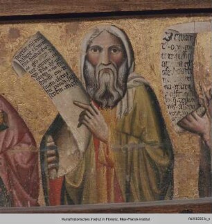 Himmelfahrt Mariens : Zwei Propheten flankiert von Bonaventura und dem Heiligen Bernhard