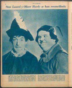 Stan Laurel y Oliver Hardy se han reconciliado [Fotografía]