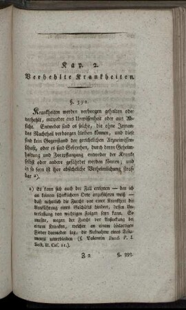 Kap. 2. Verhehlte Krankheiten.