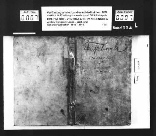 Lager- und Gültbuch über Füßbach.