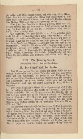 VIII. Die Provinz Posen