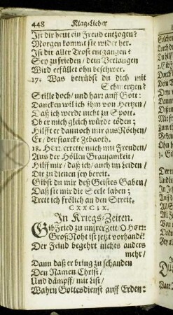In Kriegs-Zeiten.
