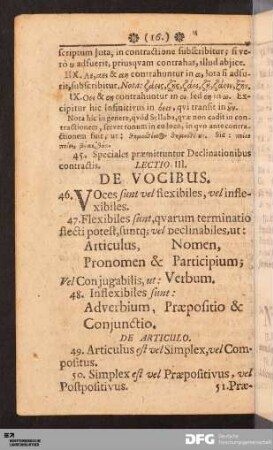 Lectio III. De Vocibus.