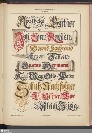 Moderne Firmenschriften