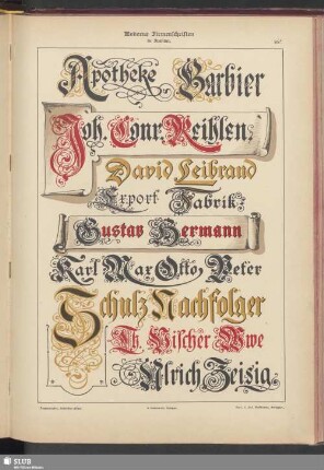 Moderne Firmenschriften