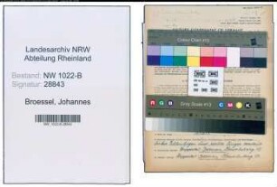 Entnazifizierung Johannes Broessel , geb. 10.04.1889 (Koechin)