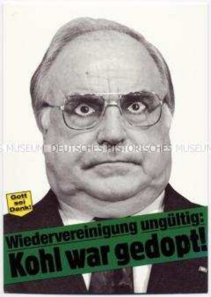 Satirische Postkarte zu Helmut Kohl