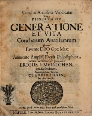 Conchae anatiferae vindicatae ...