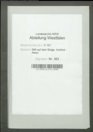 Weinkaufveranschlagung für den eigenbehörigen Hof Overdiek in der Bauerschaft Schwarzenmoor, Amt Vlotho