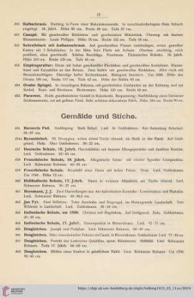 Gemälde und Stiche (Nr. 456-507)