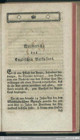 Vorbericht des Englischen Verfassers