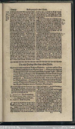 Die Predigten über den ersten Psalm