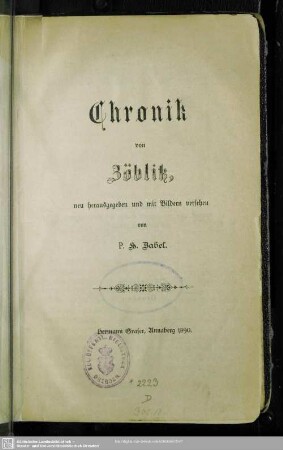 Chronik von Zöblitz