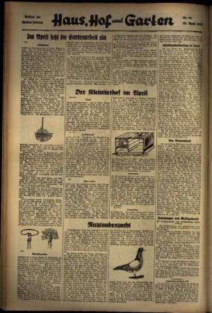 Zweite Ausgabe vom Dienstag, den 20. April 1937.