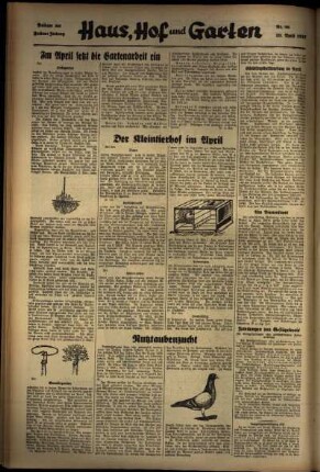Zweite Ausgabe vom Dienstag, den 20. April 1937.