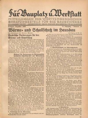 Wärme- und Schallschutz im Hausbau Praktische Forderungen für Wärme- und Schallschutz