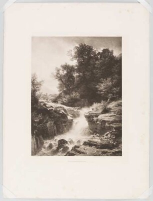 Landschaft mit Wasserfall
