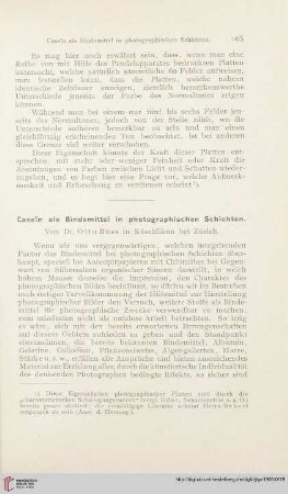 16: Caseïn als Bindemittel in photographischen Schichten