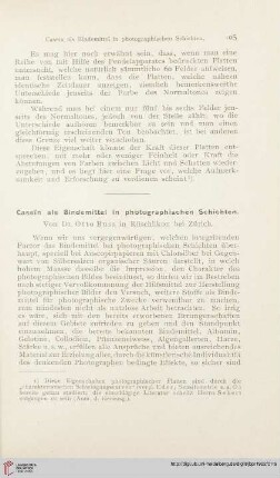 16: Caseïn als Bindemittel in photographischen Schichten
