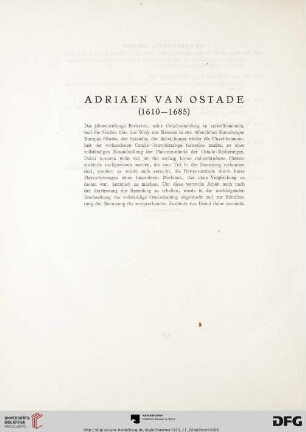 Adriaen von Ostade (1610-1685) (Nr. 1687-2075)