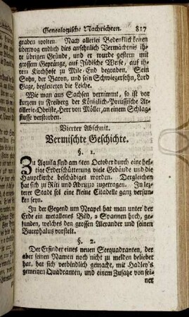 Vierter Abschnit. Vermischte Geschichte.