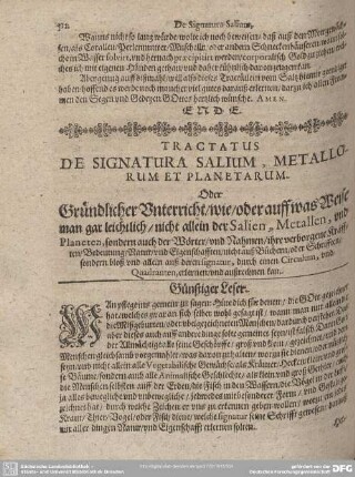 Tractatus de Signatura Salium, Metallorum et Plaetarum.