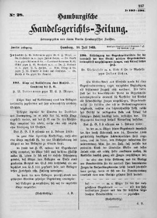 No. 28. 10. Juli 1869