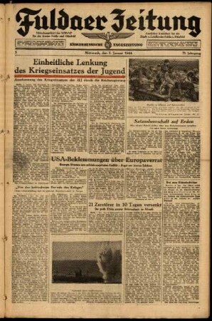 Ausgabe vom Mittwoch, den 05. Januar 1944.