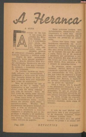 A herança fatídica : [Aventuras de Nick Carter]