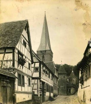 Blick auf Kirche u. Friedhof. vergl. AVb. 96