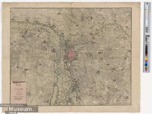 Neuster Grundriss von Leipzig dessen Vorstädten und umliegenden Gegend 1780