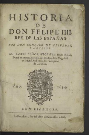 Historia de Don Felipe IV., rey de las Espanas