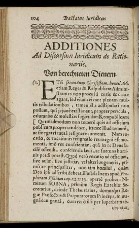 Additiones Ad Discursum Iuridicum de Rationariis