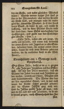 144-161, Evangelium am 1. Sontage nach Epiphania