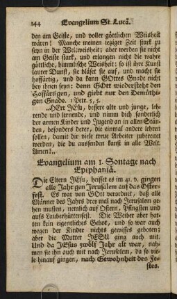 144-161, Evangelium am 1. Sontage nach Epiphania
