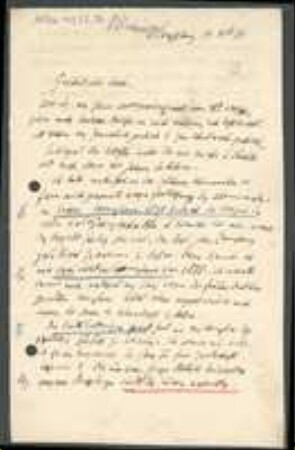 Brief von Jean Daniel Buchinger an Unbekannt