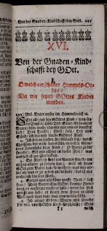 XVI. Von der Gnaden-Kindschafft bey Gott