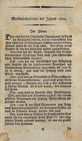 Sammlung der vorzüglichsten Merkwürdigkeiten oder kleine Kronik des ganzen Europa : enthält eine Geschichte in kurzen Auszügen von 1800 bis 1812, welche immer merkwürdig seyn wird : zweyte Fortsetzung
